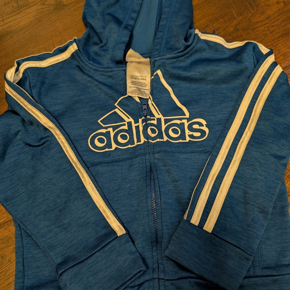 Adidas Royal Blue Kids' Hoodie 4T EUC